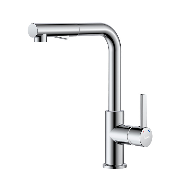 Смеситель Rossinka Z35-38 для кухни с вытяжным поворотным изливом