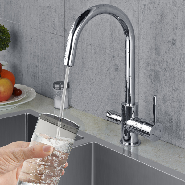 Смеситель Rossinka Z35-28 для кухни с подключением к фильтру с питьевой водой