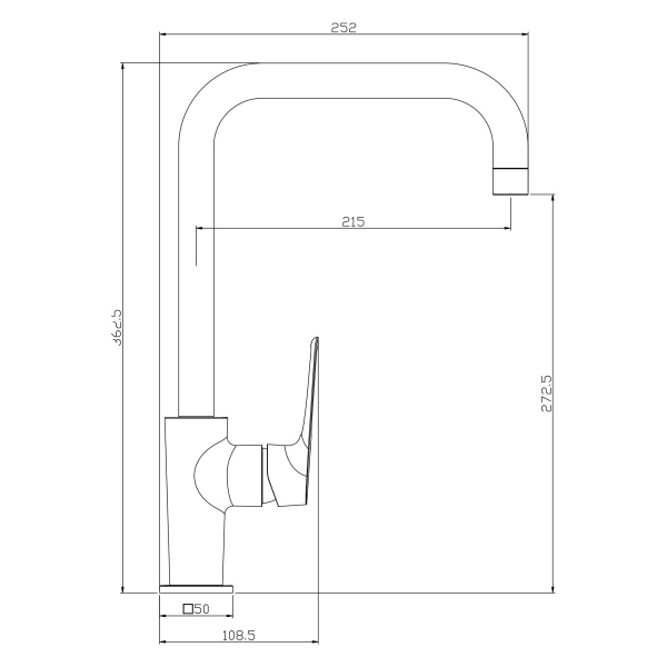 Смеситель Rossinka RS46-23 для кухни с поворотным изливом Смеситель Rossinka RS46-23 для кухни с поворотным изливом