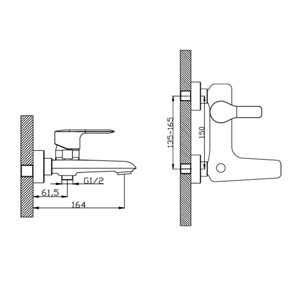 Смеситель Rossinka V35-31 для ванны Смеситель Rossinka V35-31 для ванны