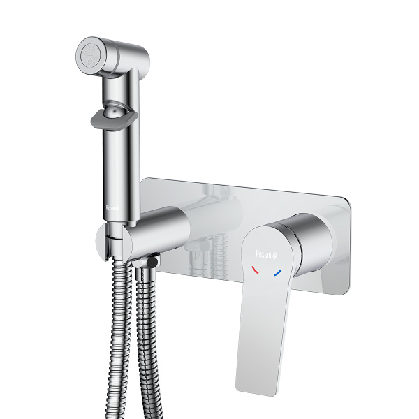 Смеситель Rossinka RS20-51 с гигиеническим душем встраиваемый
