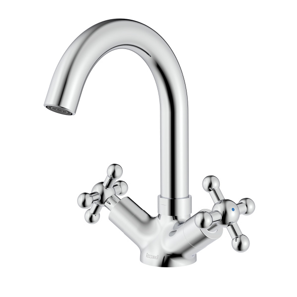 Смеситель Rossinka G02-64 для раковины с поворотным изливом